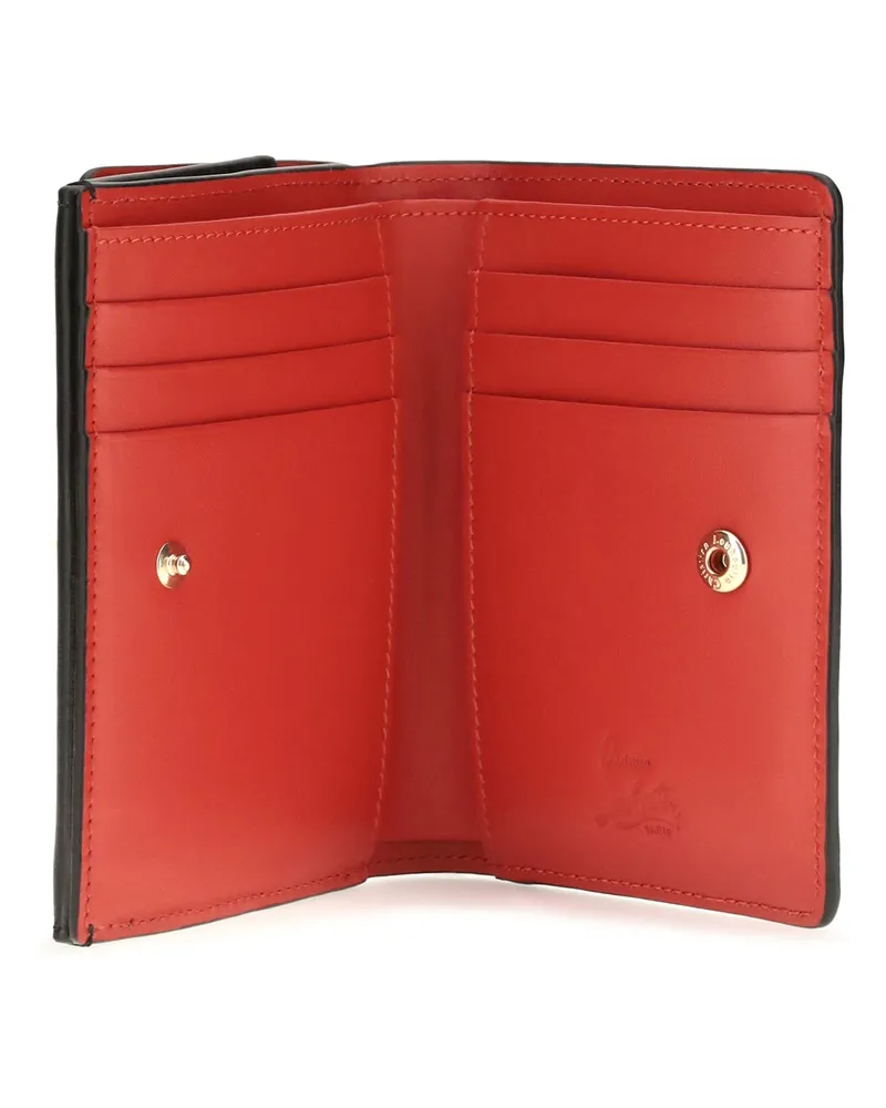 Christian Louboutin Women's Leather Wallet Bettina Black-Gold Calf & Purses Black/gold Black