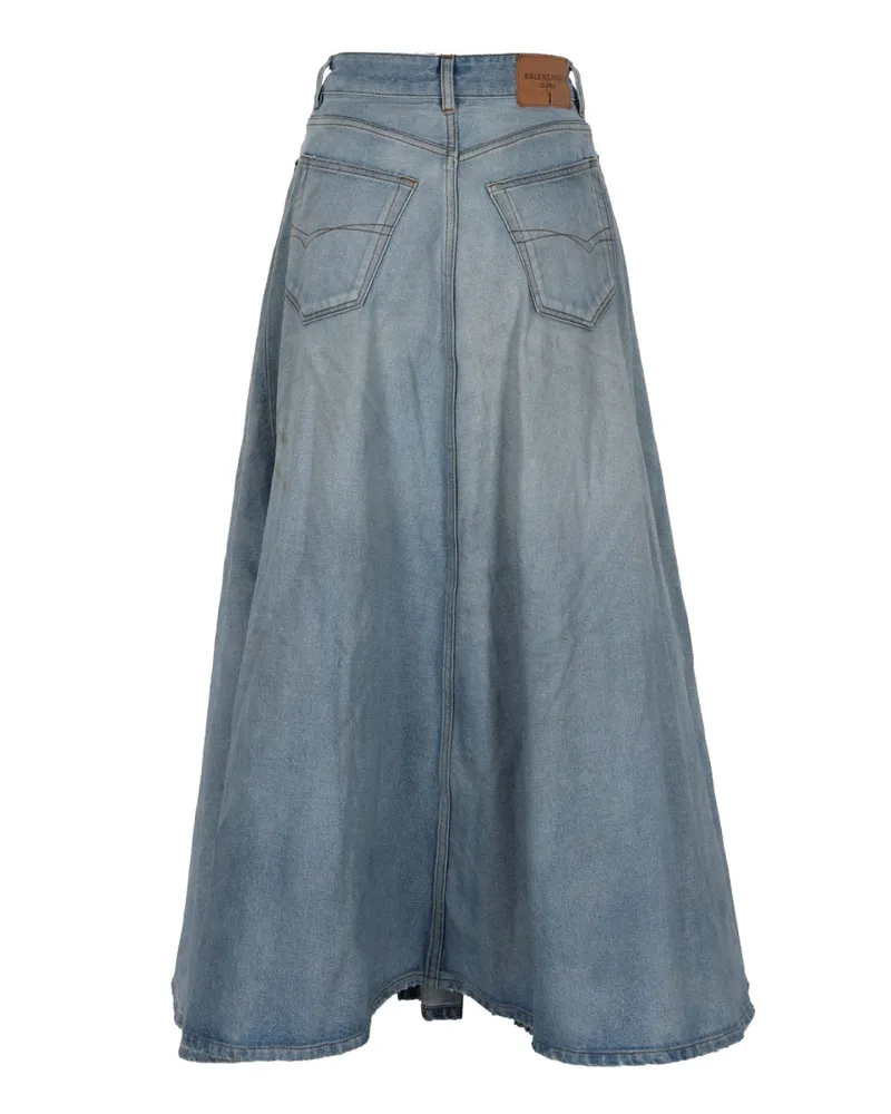 Balenciaga Godet Flared Skirt — Blue Blue