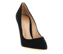 Women's Black Textile High Heel Pumps