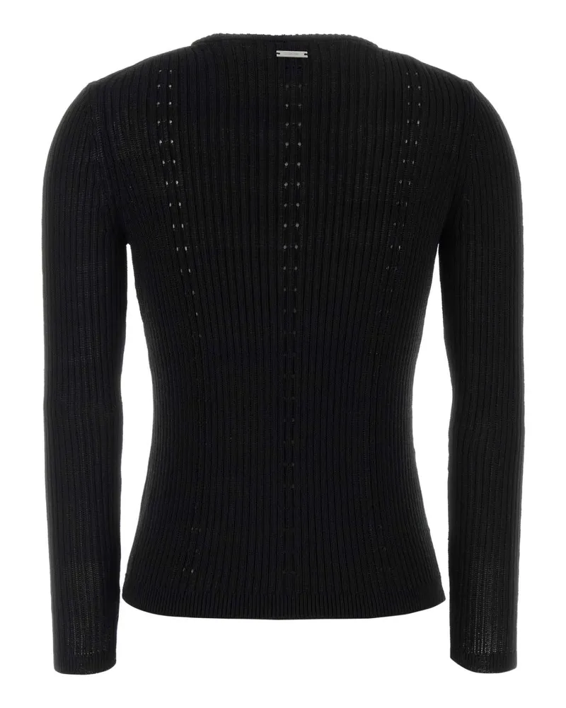 Calvin Klein Women's Black Knit Cardigan Exterior: Polyester Maglieria Sweater Black