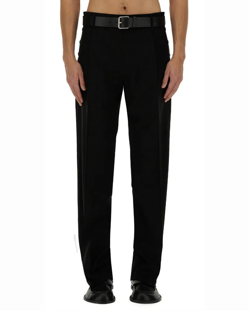 Moschino Virgin Wool Trousers — Black Black