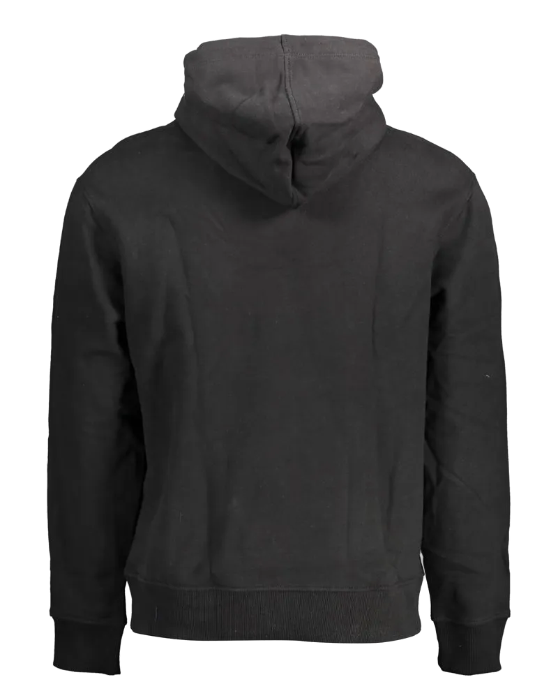 Calvin Klein Logo Cotton Hoodie — Black Black
