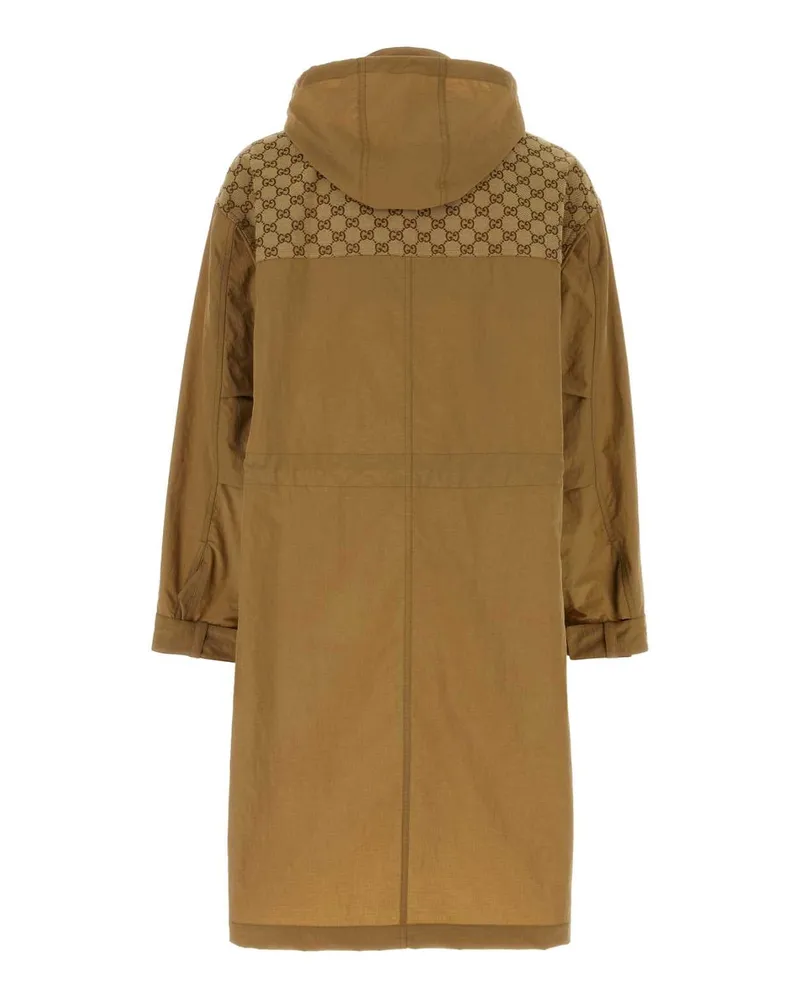 Gucci Men's Trench Coat Beige Nylon Beige