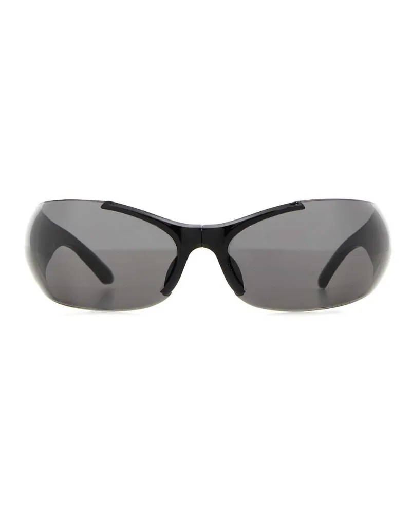 Balenciaga Unisex Black Nylon Afterhour Oval Sunglasses Exterior: Occhiali Da Sole Black