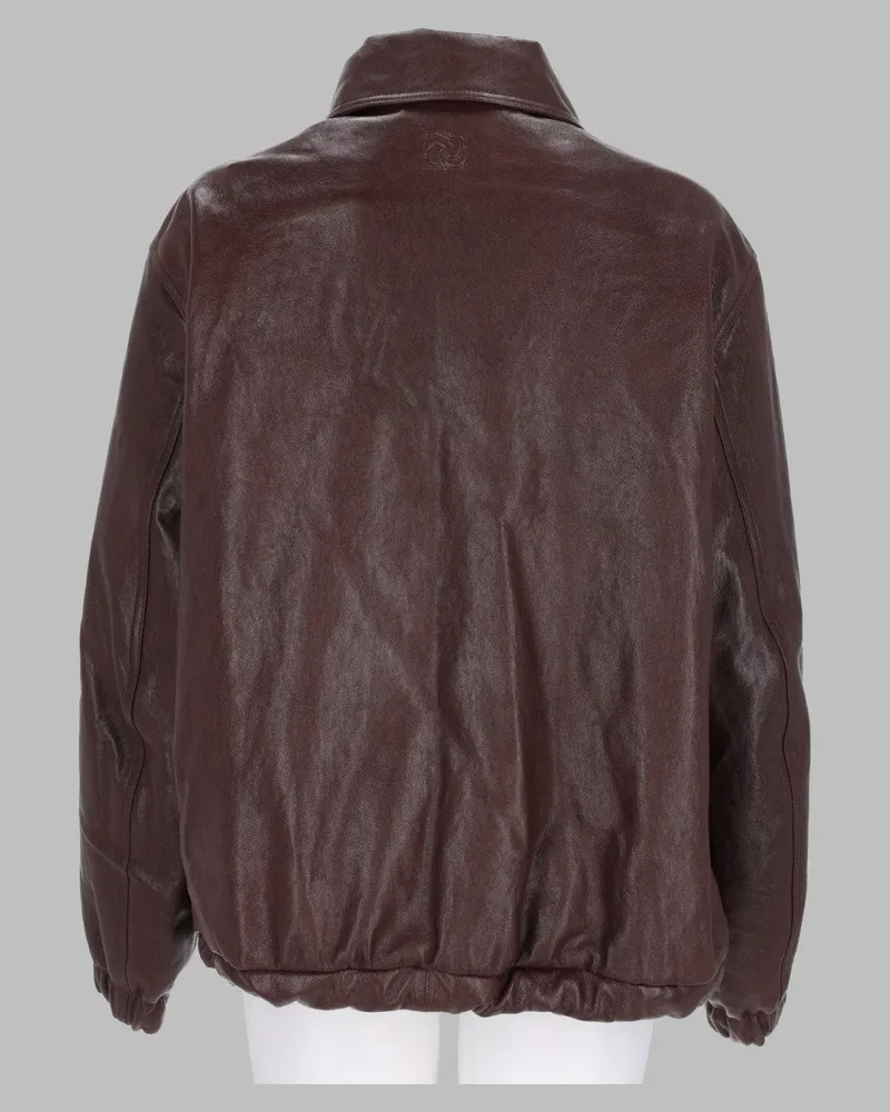 Magda Butrym Sheep Leather Jacket — Brown Brown