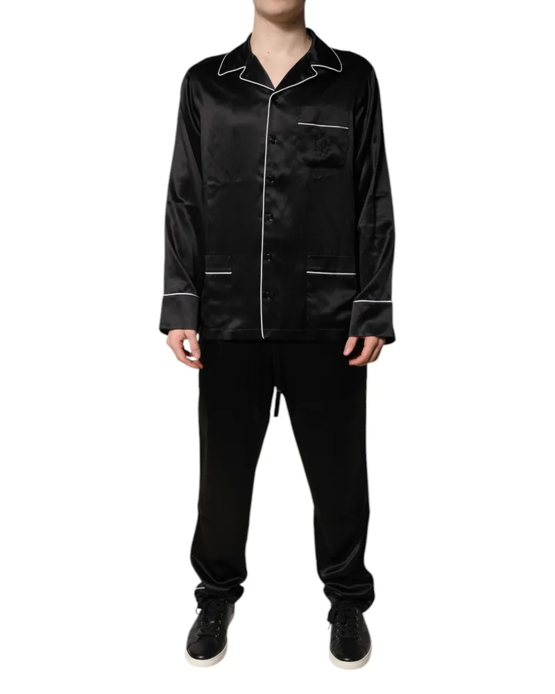 Dolce & Gabbana Silk Pajama Set — Black Black