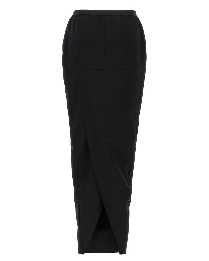 Rick Owens Women's Black Wool Mini Skirt Black
