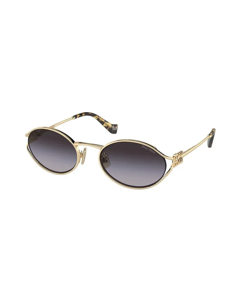 Miu Miu Women's Miu Sunglasses Grey Gold Gradient)-Gold Gold