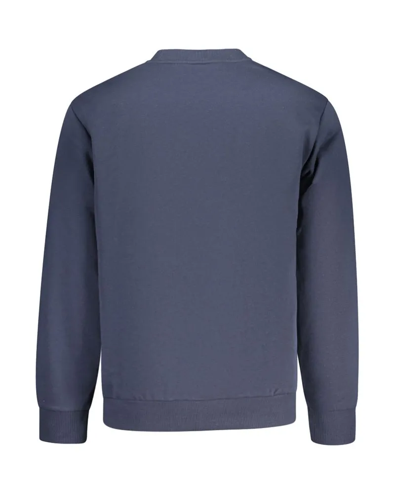 Timberland Logo-Embroidered Cotton Sweatshirt — Blue Blue