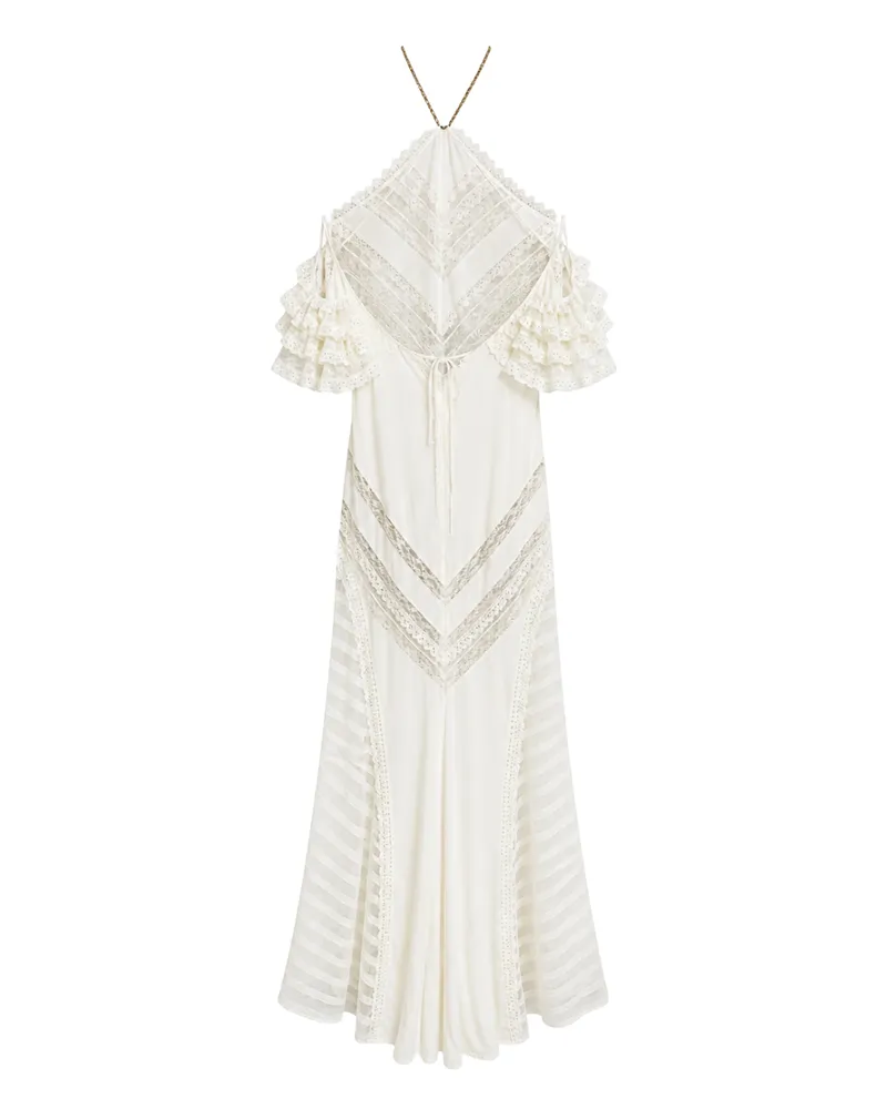 Amen Women's Dress Off-The-Shoulder Chalk White White