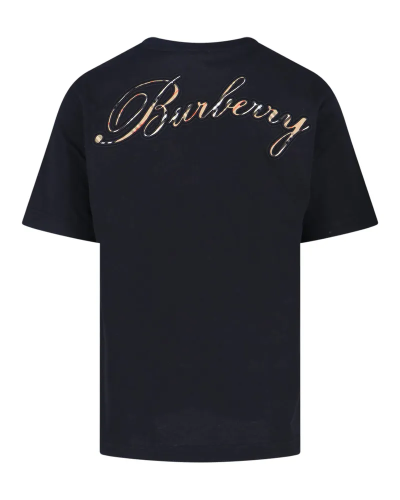 Burberry Men's T-Shirts And Polos Black Cotton Black