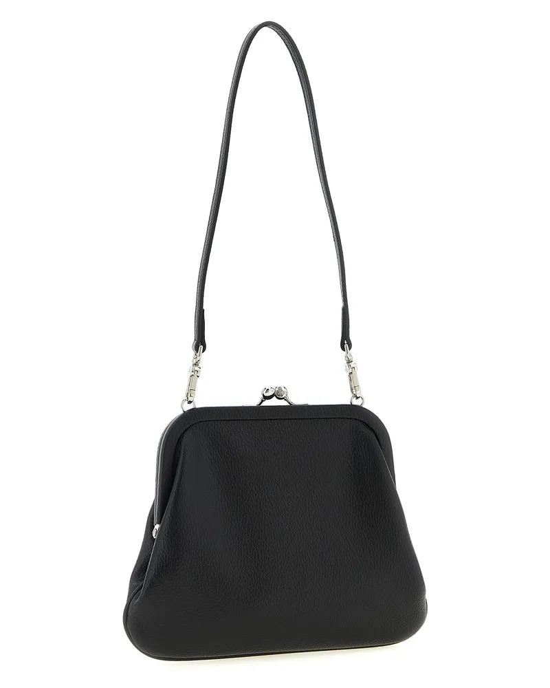 Vivienne Westwood Metal Orb Logo Clutch — Black Black