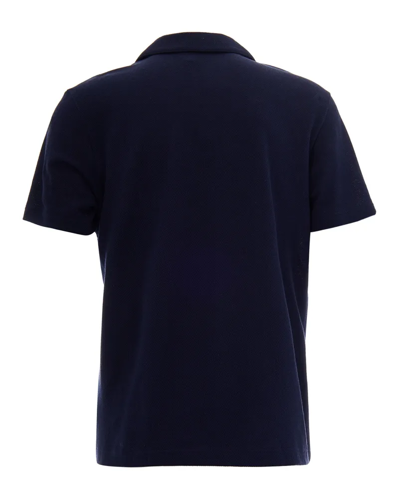 Lacoste Cotton-Linen Piqué Polo — Navy Navy