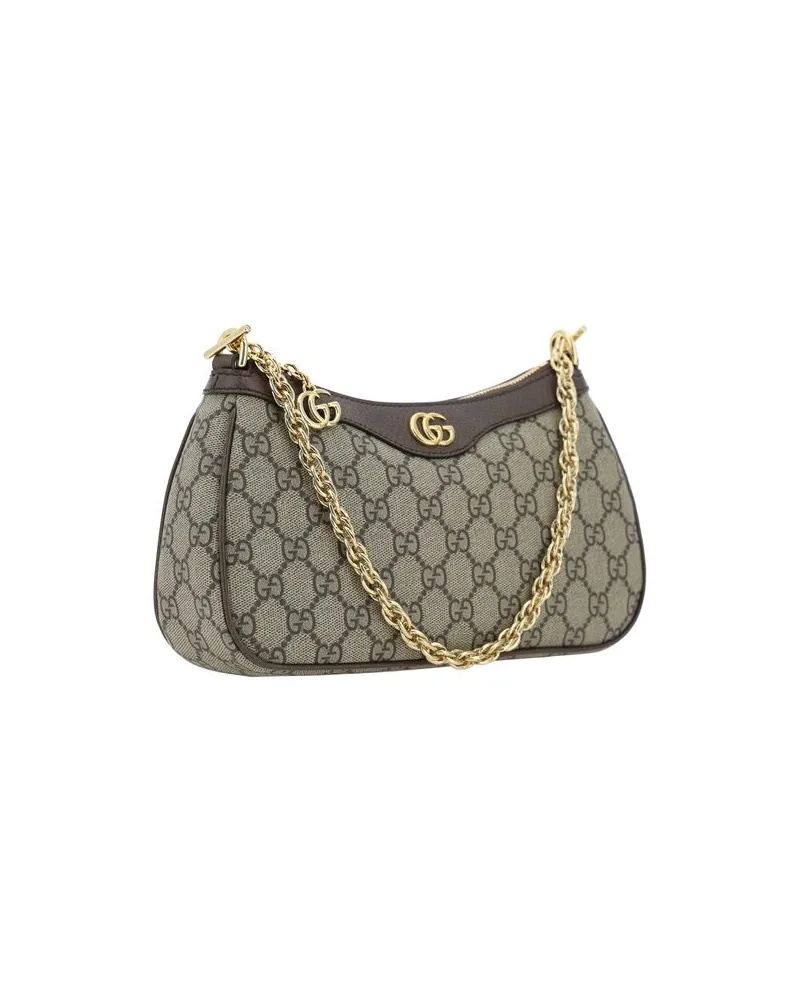 Gucci Women's Brown Cotton Shoulder Bag Brown