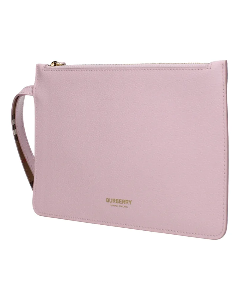 Burberry Leather Clutch — Pink Pink