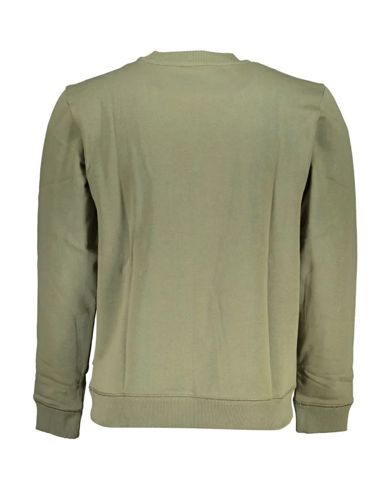 Napapijri Logo-Print Cotton Sweatshirt — Green Green