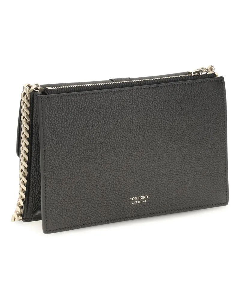 Tom Ford Women's Chain Shoulder Bag Black Calf Leather Black