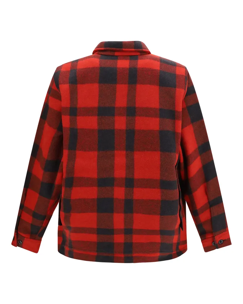 Filson Men's Mackinaw Cruiser Wool Jacket Red-Clack Plaid Fleece Ovis Aries Red/clack Red