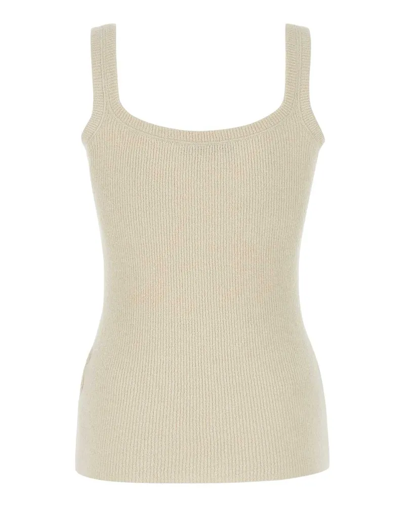 Valentino Garavani Women's Sand Silk Tank Top Avorio Exterior: Maglie Sweater Beige