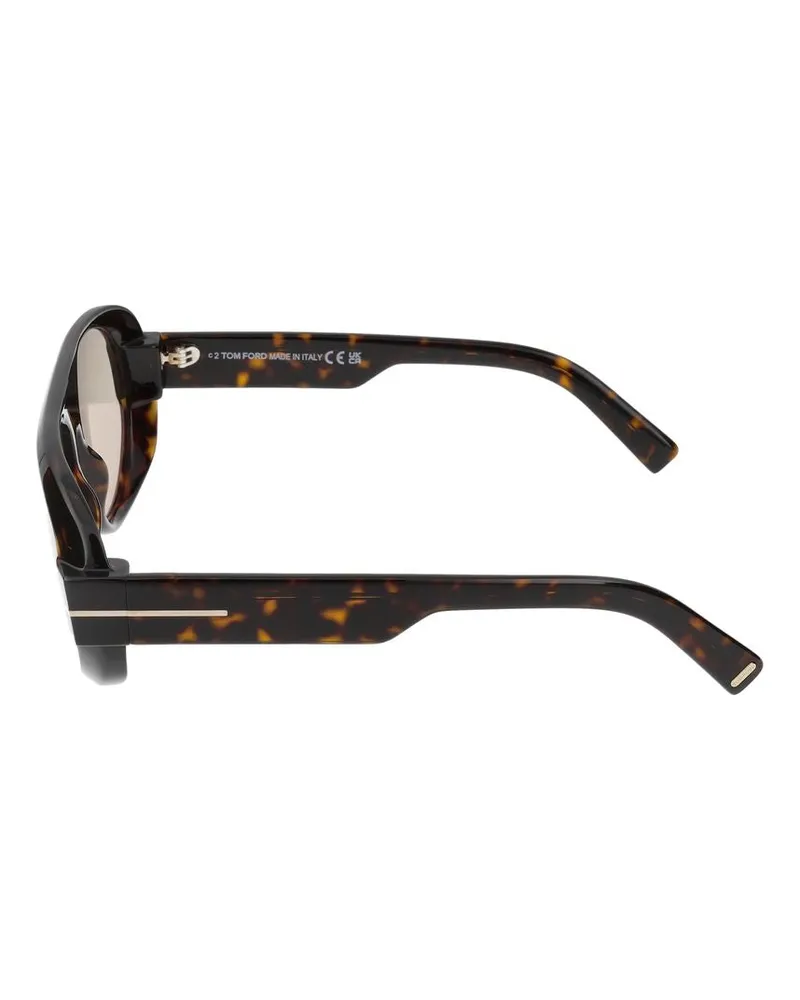 Tom Ford Unisex Sunglasses Ft1102 52e 16-140 Injected Tortoiseshell
