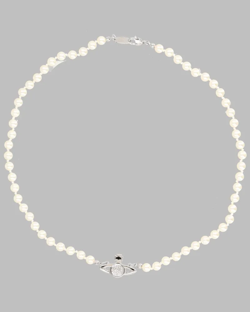 Vivienne Westwood Mini Bas Relief Necklace — White White