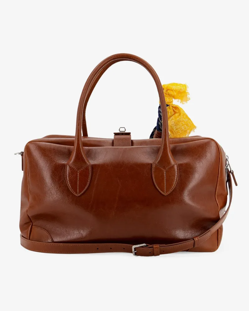 Golden Goose Women's Leather Handbag Vita Brown Handbags Hand Bags Brown