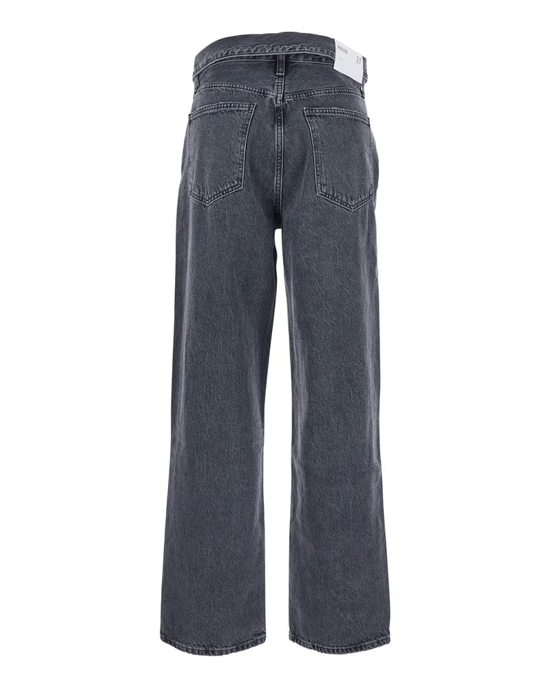 AGOLDE Wide-Leg Denim Jeans — Black Black
