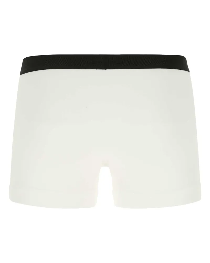 Tom Ford Men's White Stretch Cotton Boxer Exterior: Elastane Intimo Underwear White