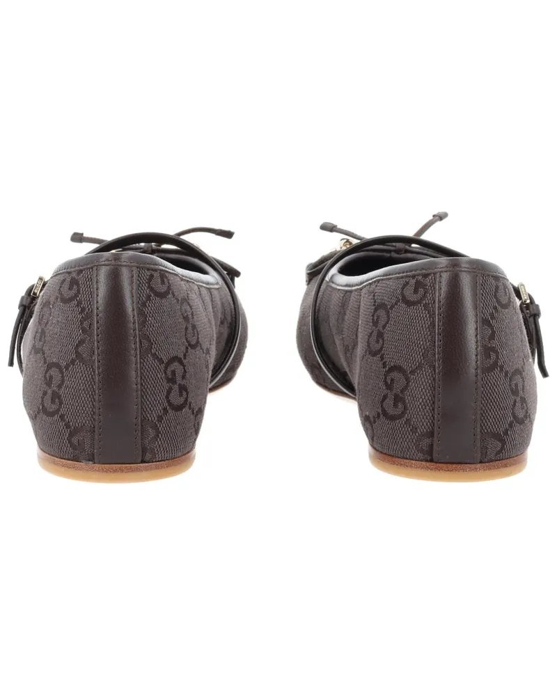 Gucci Horsebit-Detail Ballerina Flat — Brown Brown