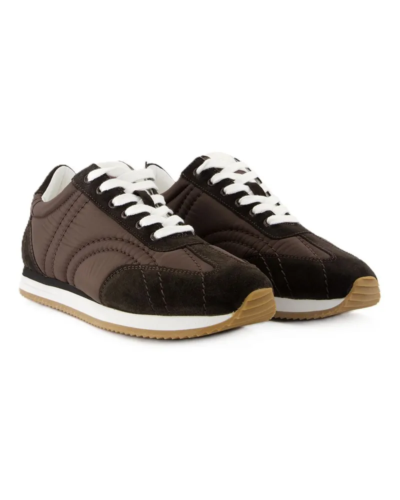 Totême Women's Sport Sneakers -  Leather Brown Synthetic Shoes Brown