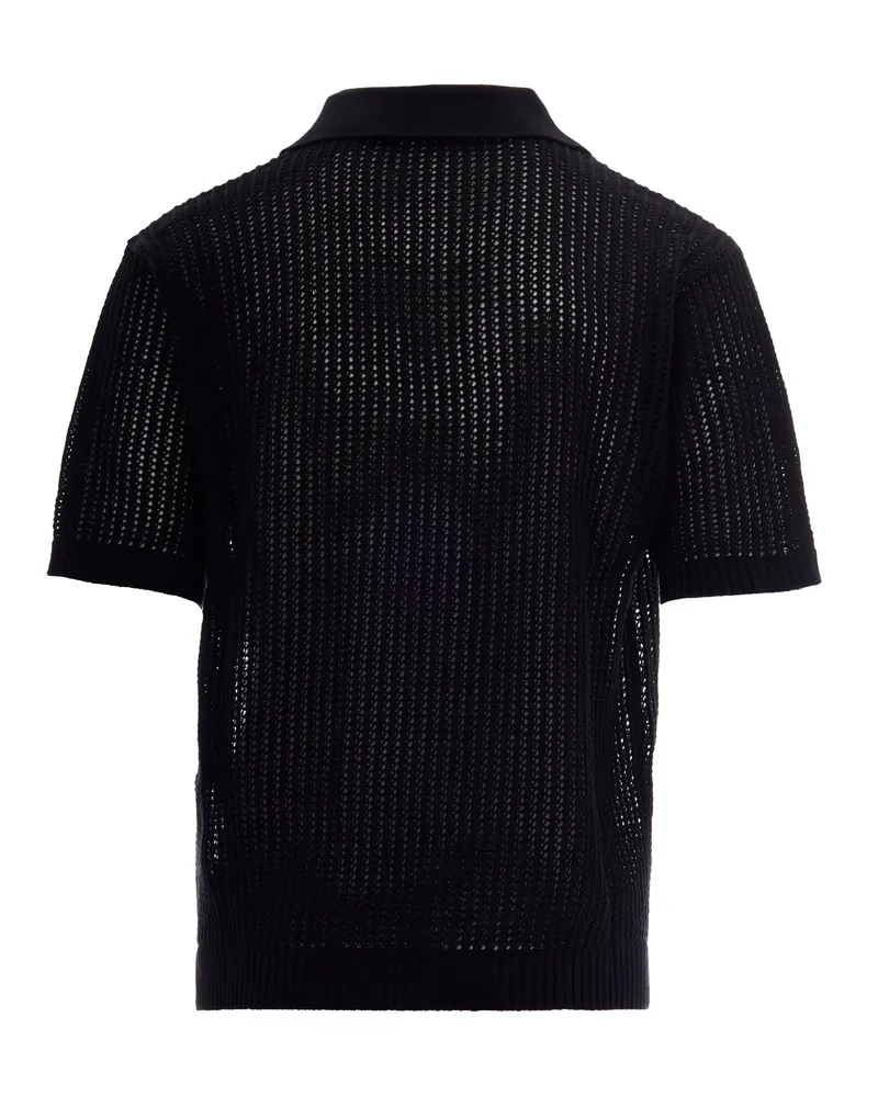 REPRESENT Men's Polo Shirt Beverly Jet Black Cotton T-shirts And Polos 