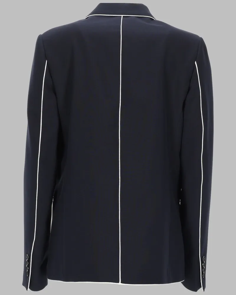 Golden Goose Single-breasted Polyester Jacket — Blue Blue