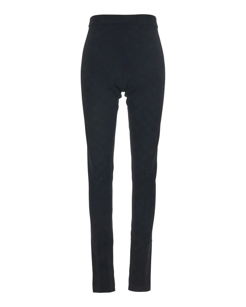 Gucci Women's Leggings Black Viscose Blend Trousers Black