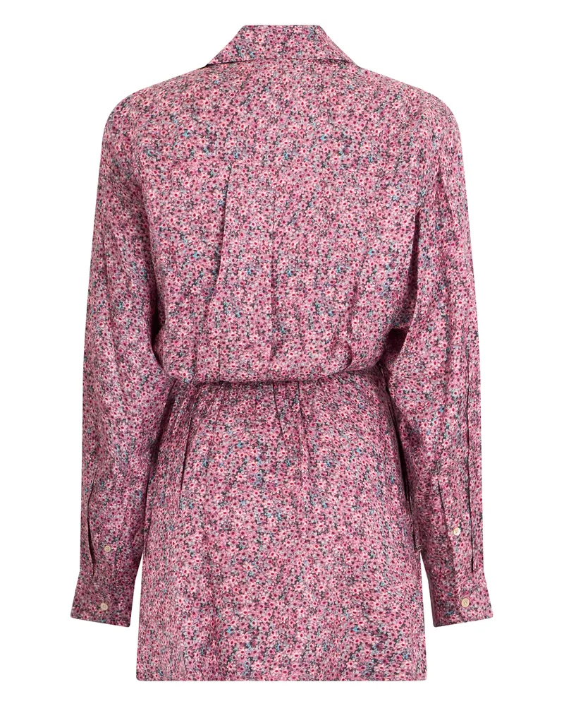 Isabel Marant Women's Blouse Floral Pink Viscose Blouses Shirt Pink