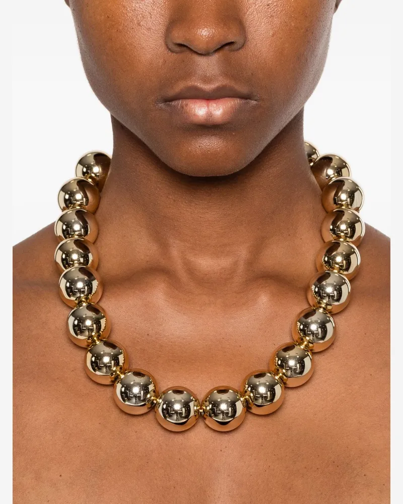 Alessandro Enriquez Polished Ball-Chain Necklace — Gold Gold