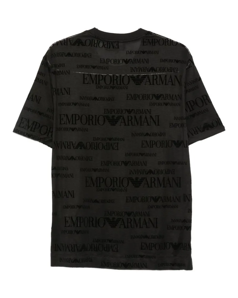 Emporio Armani Logo-Print T-Shirt — Black Black
