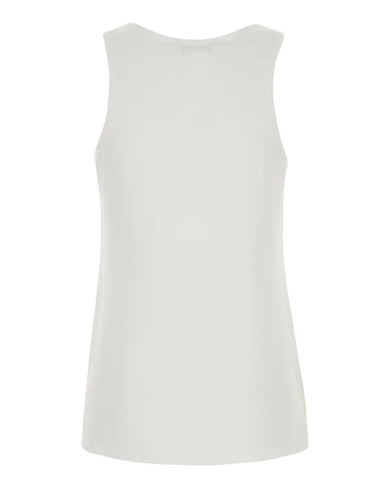 Max Mara Women's Sleeveless Top Pavido White Silk Tops White
