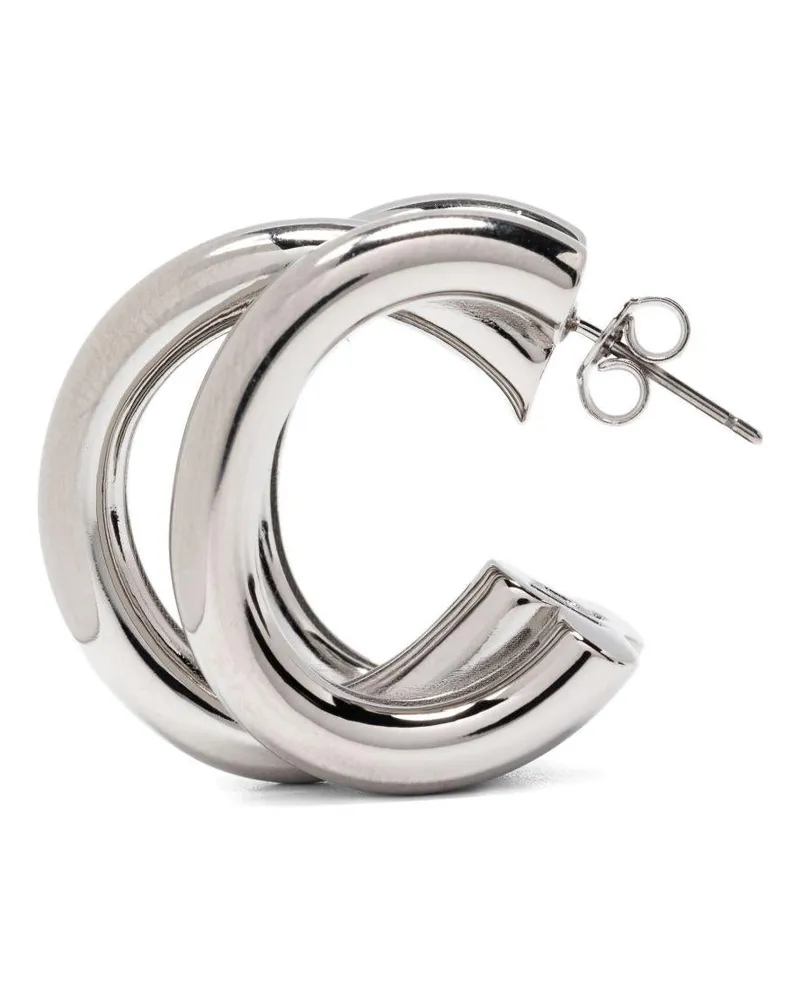 Paco Rabanne Women's Earrings With Half-Circle Silhouette Silver Brass Silver
