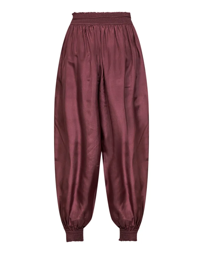 Zimmermann Women's Trousers Aster Harem Silk Purple Purple