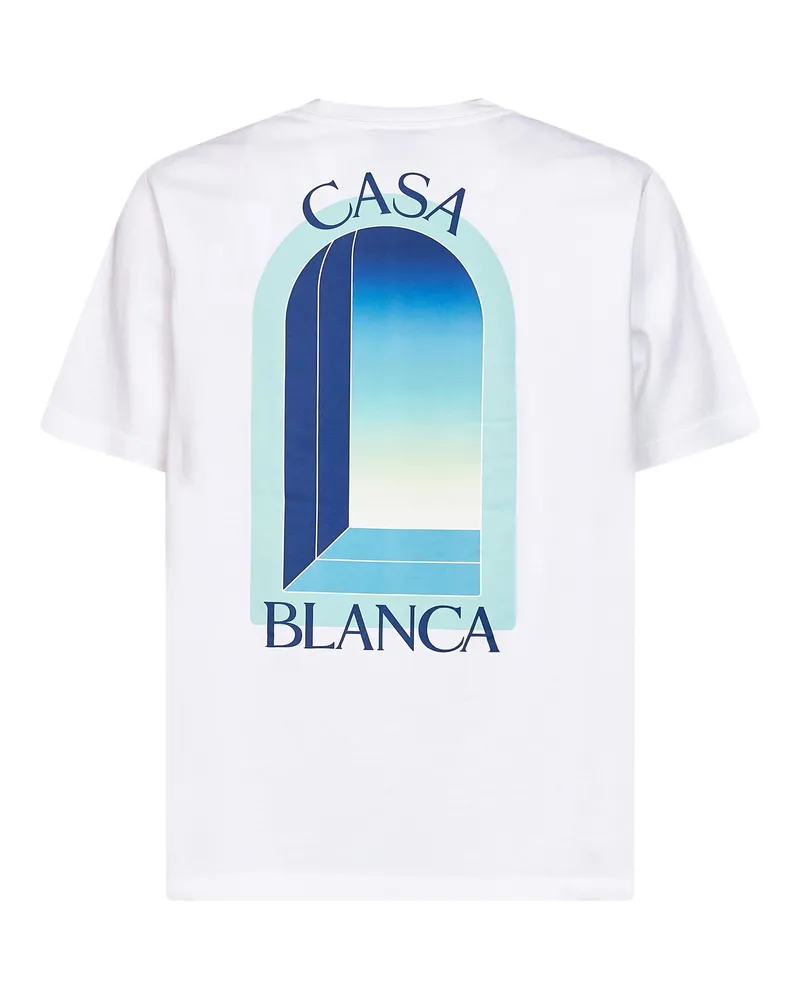 Casablanca Paris Gradient L'Arche Graphic Print T-Shirt — White White