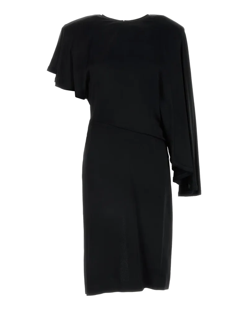 Stella McCartney Draped Viscose Dress — Black Black