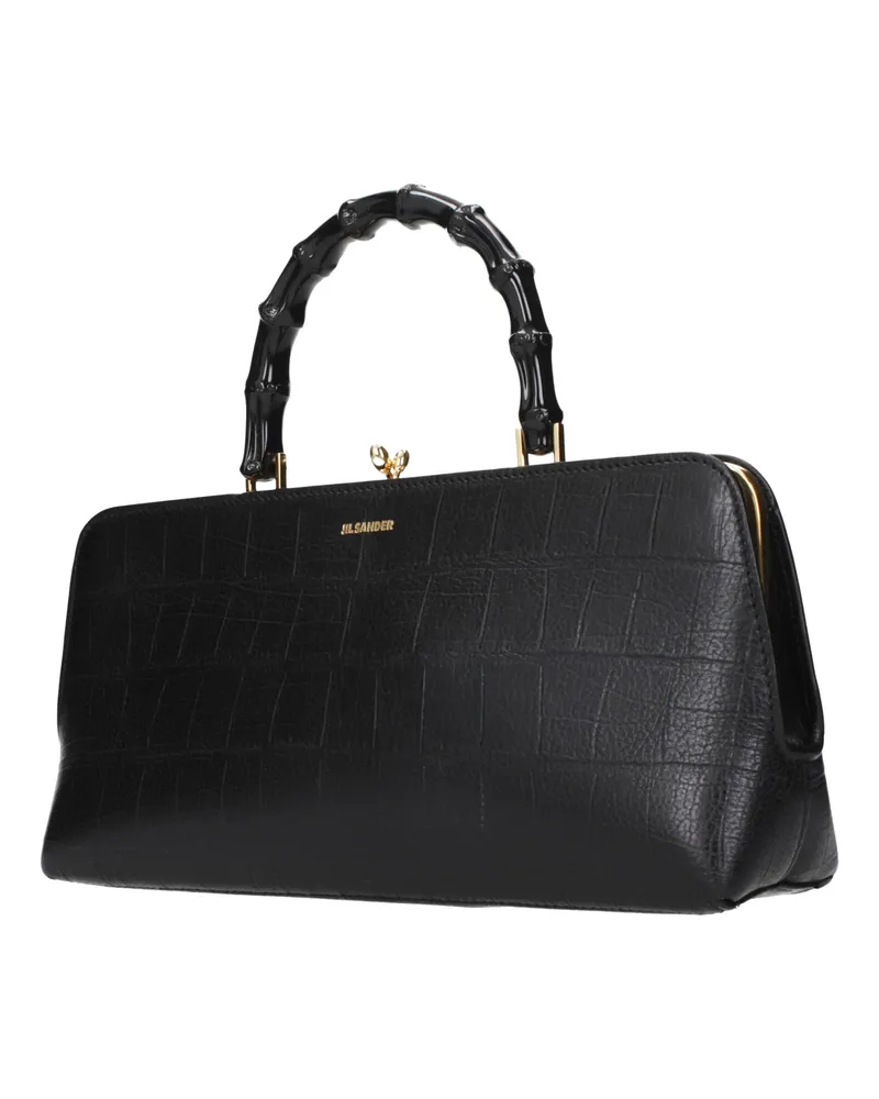 Jil Sander Women's Black Leather Handbag Bag Black