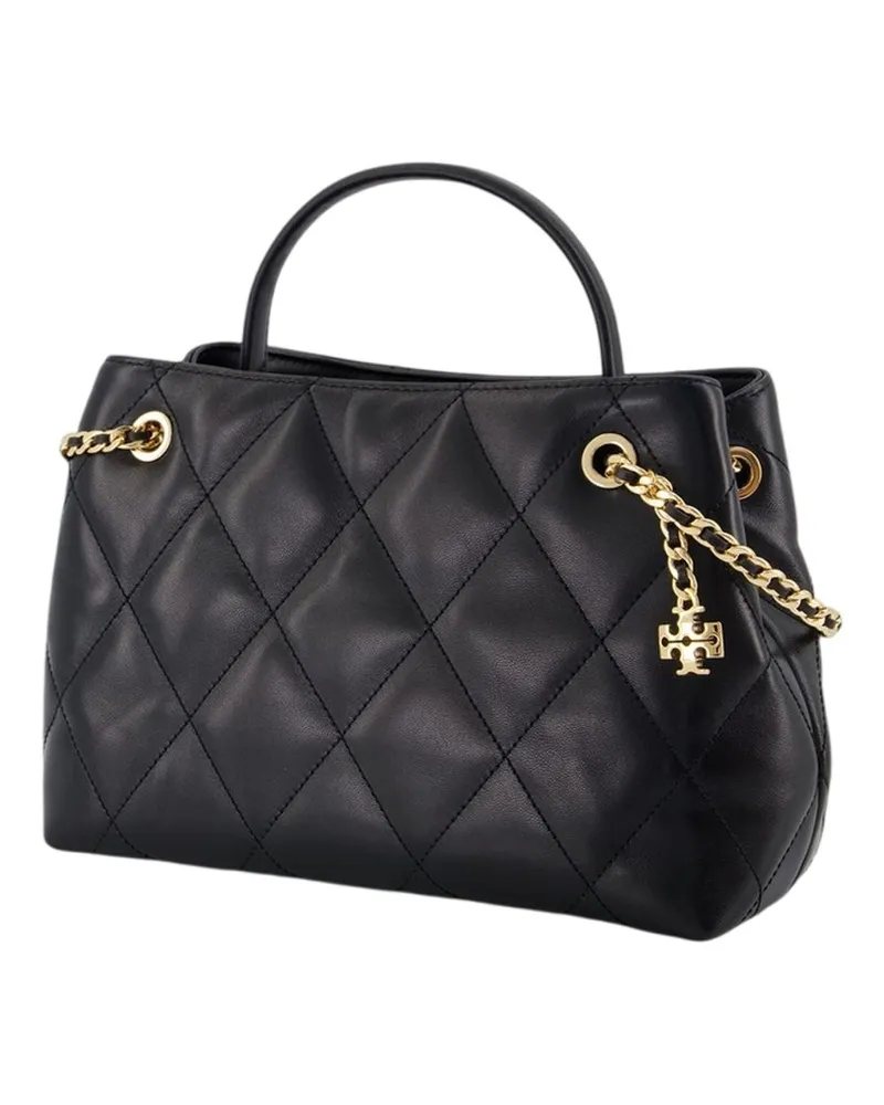 Tory Burch Fleming Small Carryall Top Handle Bag — Black Black