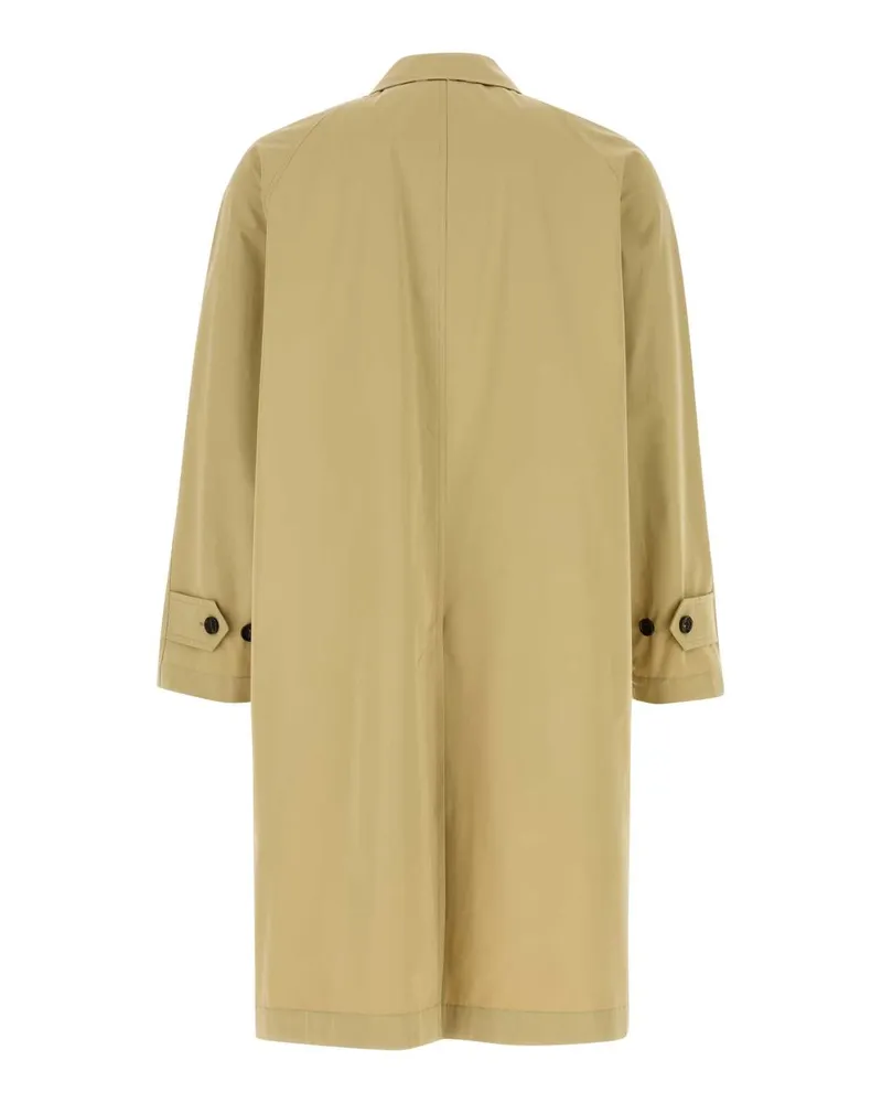 Burberry Men's Beige Cotton Overcoat Hamper Trench Beige