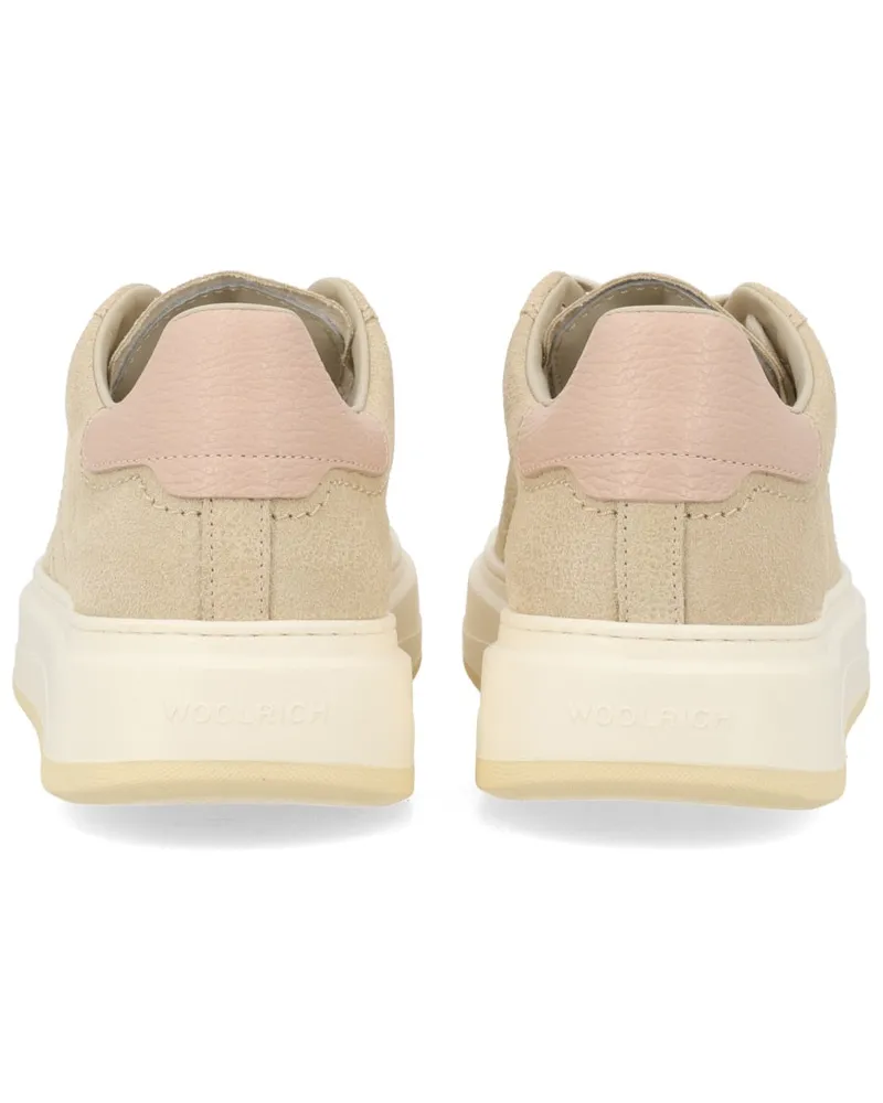 Woolrich Leather Sneakers — Beige Beige