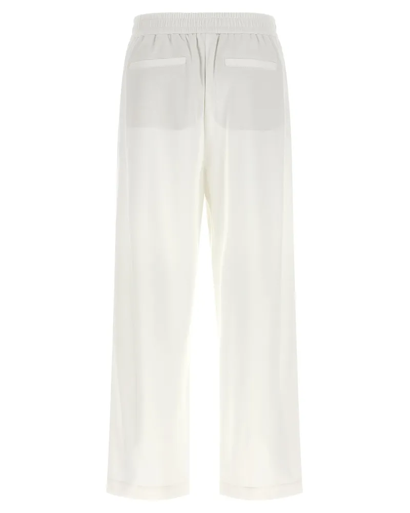 Brunello Cucinelli Women White Cotton Joggers (workout Pants White