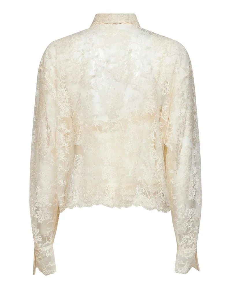 Ermanno Scervino Women's Shirt With Detachable Satin Top — White Polyester White