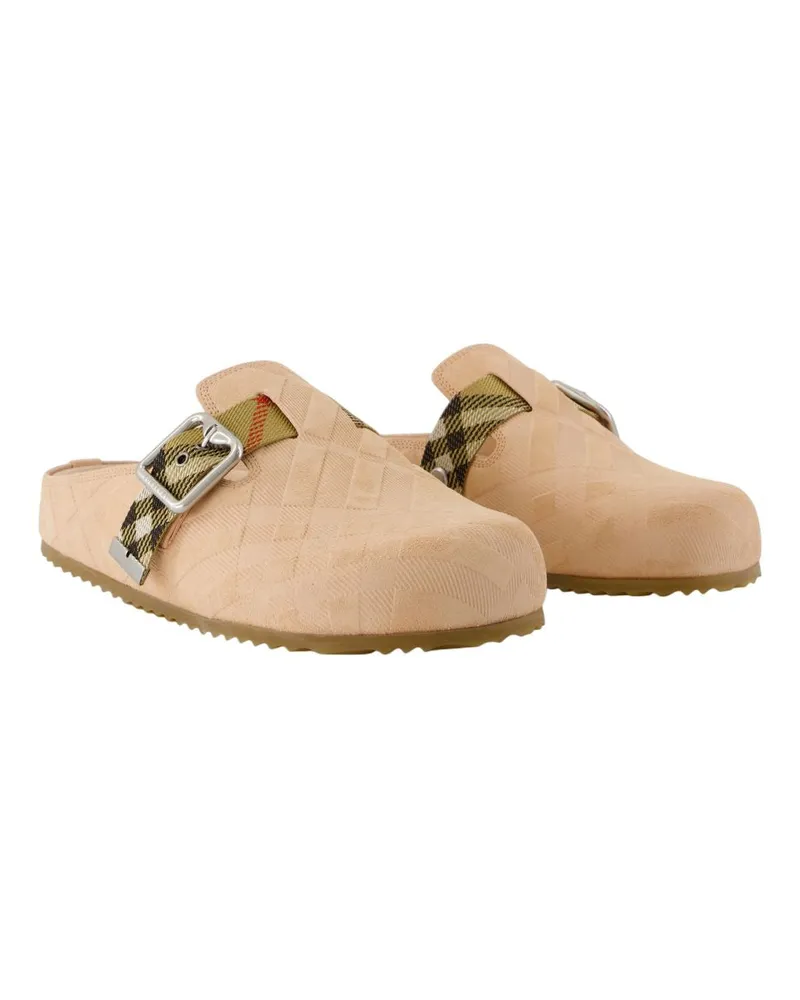 Burberry Women's Urchin Sandals -  Leather Pink Calfskin Shoes Mules Pink