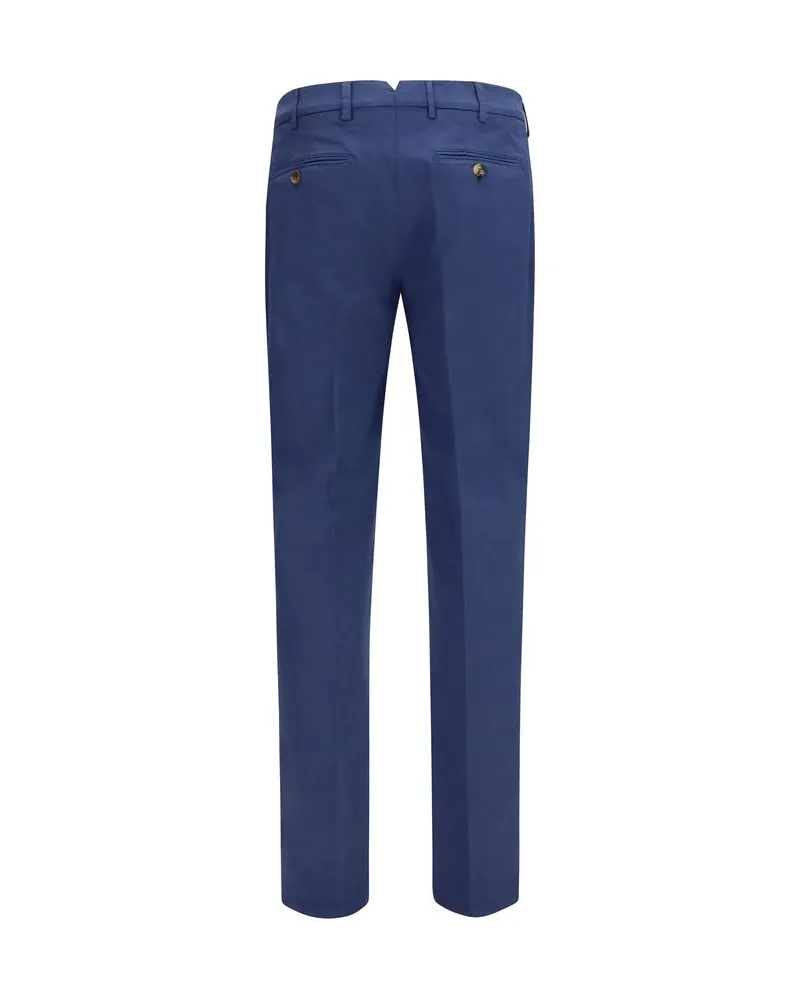 Brunello Cucinelli Men's Blue Cotton Pants Blue