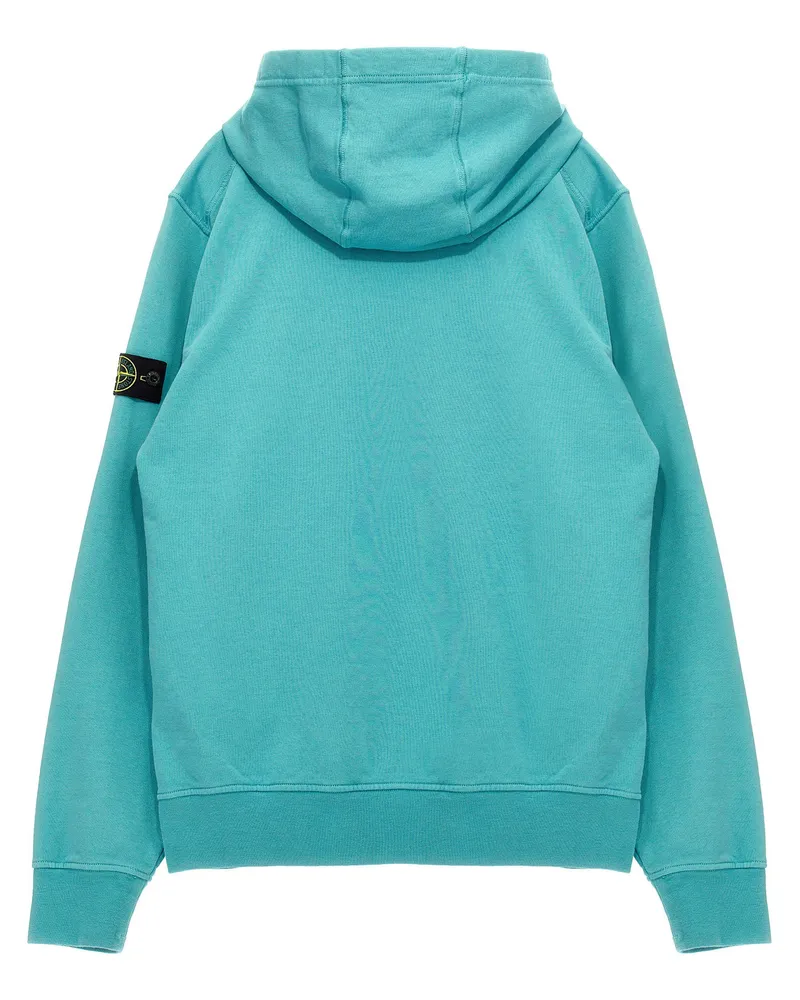 Stone Island Organic Cotton Hoodie — Turquoise Turquoise